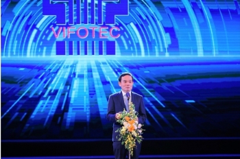 Phó Thủ tướng Trần Lưu Quang phát biểu tại lễ tổng kết và trao Giải thưởng VIFOTEC năm 2023