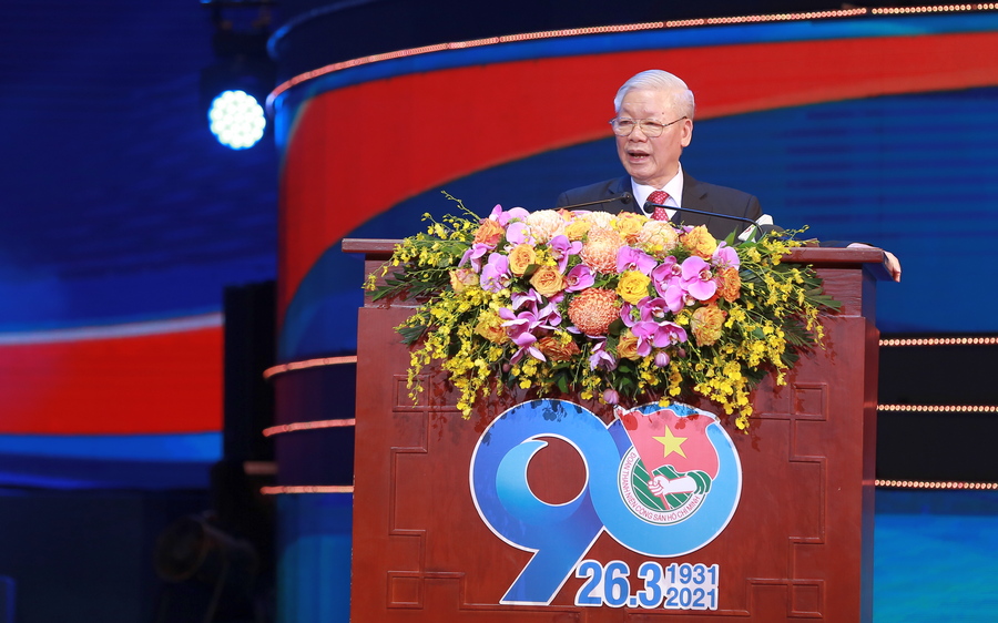 Tổng Bí thư, Chủ tịch nước Nguyễn Phú Trọng phát biểu tại buổi lễ