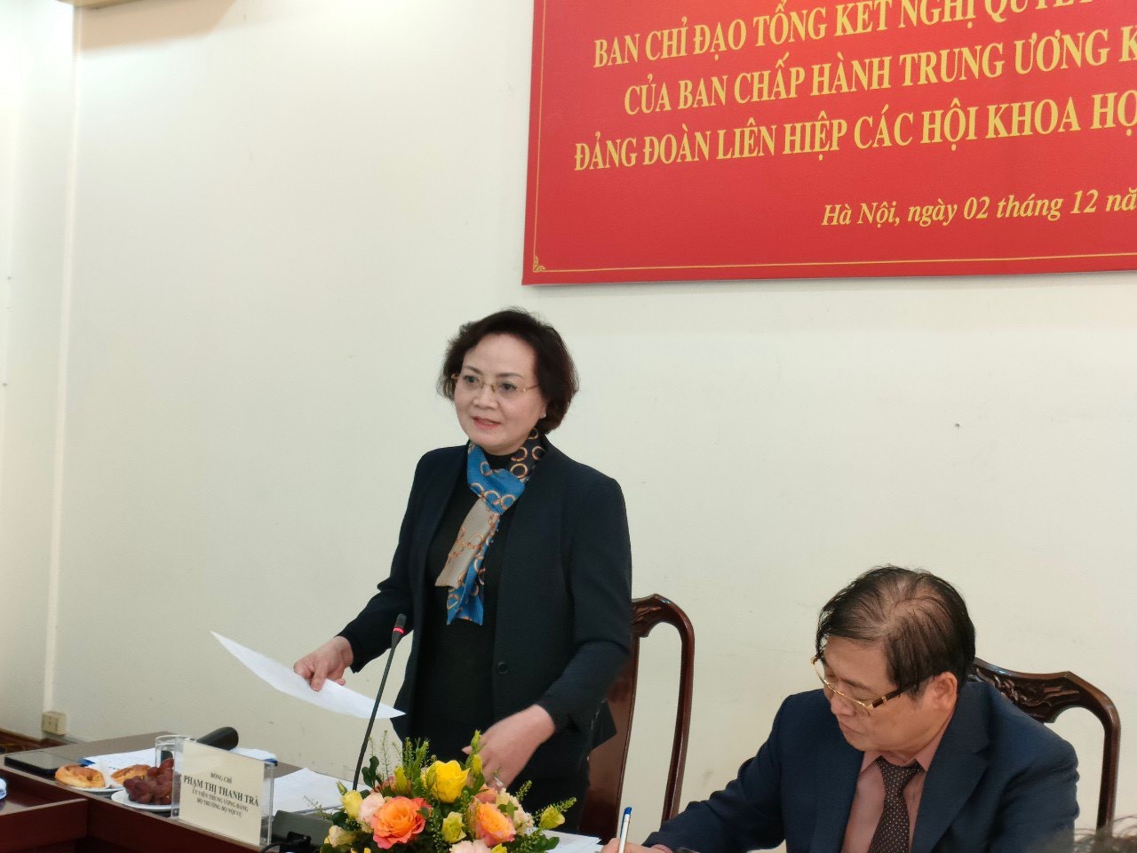 Bộ trưởng Bộ Nội Vụ Phạm Thị Thanh Trà phát biểu kết luận