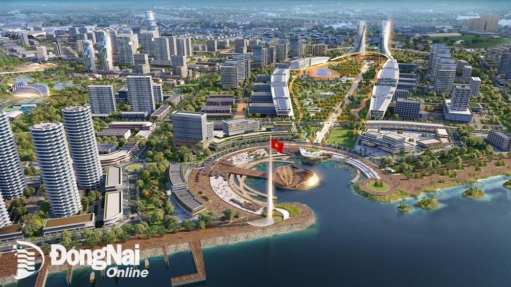 Phối cảnh Trung tâm chính trị - hành chính tỉnh tại Cuộc thi Ý tưởng quy hoạch chuyển đổi công năng Khu công nghiệp Biên Hòa 1 thành Khu đô thị - thương mại - dịch vụ - Ảnh tư liệu